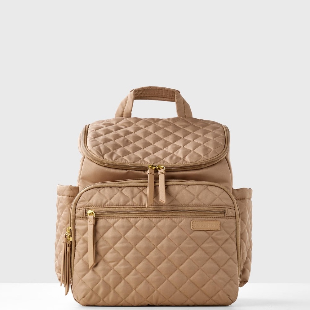 Quilted Tan Backpack